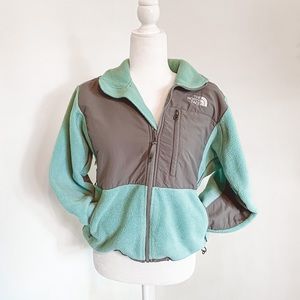 The North Face Teal and Gray Jacket Sherpa Jacket
